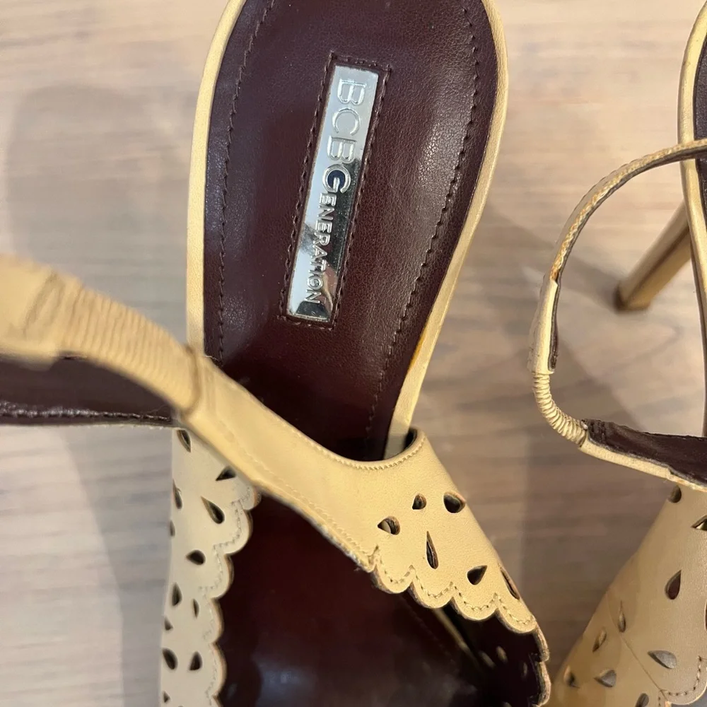BCBGeneration Talyn Slingback Heels, Warm Sand - Picture 10 of 14